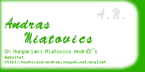 andras miatovics business card